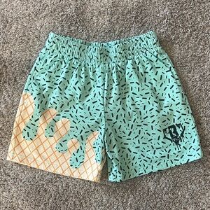 Baseball Lifestyle 101 Boys Mint Ice Cream Shorts Medium